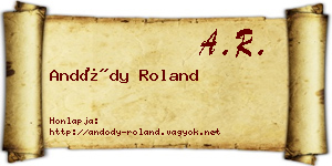 Andódy Roland névjegykártya