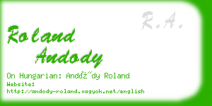 roland andody business card